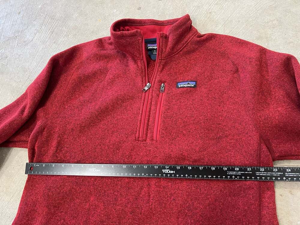 Patagonia Men's Better Sweater 1/4-Zip Fleece Pullover, Red - Picture 7 of 7